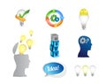 creative ideas. business ideas concept icon set Royalty Free Stock Photo