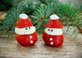 Creative ideas for edible gifts for kids - christmas strawberry Royalty Free Stock Photo