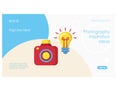 Creative ideas web page or banner flat template Royalty Free Stock Photo