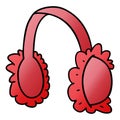 gradient cartoon doodle of pink ear muff warmers