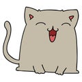 Quirky hand drawn cartoon cat