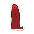 sticker of a cartoon halloween ghoul Royalty Free Stock Photo