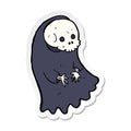 sticker of a cartoon spooky ghoul Royalty Free Stock Photo