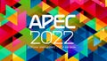 Creative illustration banners, concepts and modern ideas.Text APEC 2022 Economic Area Leaders 29th in Bangkok