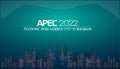 Creative illustration banners, concepts and modern ideas.Text APEC 2022 Economic Area Leaders 29th in Bangkok