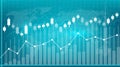 Creative illustration of business data financial charts. Finance diagram art design. Growing, falling market stock analysis Royalty Free Stock Photo