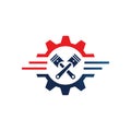 creative illustration car mechanic auto repair logo vector graphic illustration Royalty Free Stock Photo