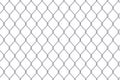 Creative illustration of chain link fence wire mesh steel metal isolated on background. Art design gate made. Prison barrier, Royalty Free Stock Photo