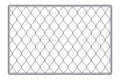 Creative illustration of chain link fence wire mesh steel metal isolated on background. Art design gate made. Prison barrier, Royalty Free Stock Photo