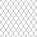 Creative illustration of chain link fence wire mesh steel metal isolated on background. Art design gate made. Prison barrier, Royalty Free Stock Photo