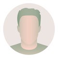 Creative illustration of default avatar profile placeholder isolated on background. Art design grey photo blank template mockup.