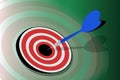 Dart target illustration on a green background