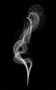 Creative illustration of delicate white cigarette smoke waves texture set isolated on transparent background. Art design. A Royalty Free Stock Photo