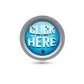 Click here arrow web button classic button white background