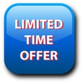 Limited Time Offer web button classic blue button white background