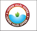 Illustration of solution super sales offfer with colourful design