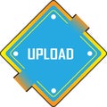 Illustration of solution upload button with colourful design