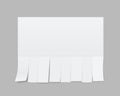 Creative illustration of empty blank sheet paper advertising with tear-off cut slips isolated on transparent background. St Royalty Free Stock Photo