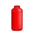 Creative illustration of gas cylinder, tank, balloon, container of propane, butane, acetylene, carbon dioxide isolated on Royalty Free Stock Photo