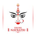 Creative Illustration of Indian Religious Festival Happy Navratri/ Durga Puja. Royalty Free Stock Photo