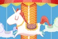 Creative Illustration and Innovative Art: Unicorn Merry Go Round Wooden Horses.