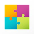 Creative illustration of jigsaw puzzle pieces background. Business concept art design blank mockup template. Abstract graphic Royalty Free Stock Photo