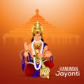 Creative illustration of lord hanuman woth background