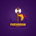 Creative vector illustration of Lord Parshuram Royalty Free Stock Photo