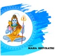 Creative illustration of Lord Shiva for Maha Shivratri with creative background. Royalty Free Stock Photo