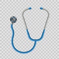 Creative illustration of medical health care stethoscope on transparent background. Art design medicine equipment. Royalty Free Stock Photo