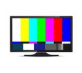 Creative illustration of no signal TV test pattern background. Television screen error. SMPTE color bars technical problems. Art Royalty Free Stock Photo