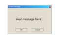 Creative illustration of operating system message template, error window isolated on background. Art design computer user