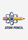 The center of the atom features a blue sphere, suggesting a nucleus Royalty Free Stock Photo