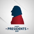 Creative illustration, poster or banner of Presidents Day! - February 19th.