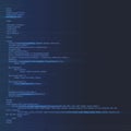 Creative illustration of programming HTML code on computer screen isolated on background. Art design website digital page. Program Royalty Free Stock Photo