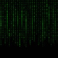 Creative illustration of stream of binary code. Computer matrix background art design. Digits on screen. Abstract concept graphic Royalty Free Stock Photo