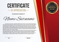 Creative illustration of stylish certificate template of appreciation award isolated on background. Art design modern winne