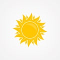 Creative, illustration of sun vector isolated summer icon design on the white background Royalty Free Stock Photo