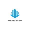 Creative illustration urban logo with color vector design Royalty Free Stock Photo
