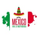 Viva Mexico, traditional mexican phrase holiday Royalty Free Stock Photo