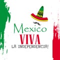 Viva Mexico, traditional mexican phrase holiday Royalty Free Stock Photo