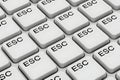 Funny Keyboard with All ESC Keys Conceptual Tech Illustration for Escape and Humor Royalty Free Stock Photo