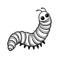 Creative Inchworm Linocut Arts Template Royalty Free Stock Photo