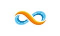 Creative Infinity Blue Orange Technology Design Logo