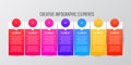 Creative infographic design business circle template with options for brochure, diagram, web design