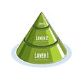 Creative infographics element, 3d layered pyramid idea, vector i Royalty Free Stock Photo