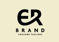 Creative initial bold letter er logo