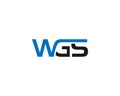 Creative Initial Connected Letters WGS Logo