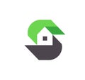 Creative initial letter S house logo