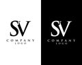 Creative Initial letter SV, VS abstract Company logo design. vector logo for company identity